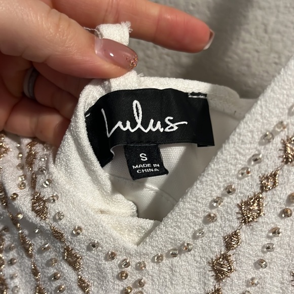 Lulus white beaded dress - Picture 11 of 11